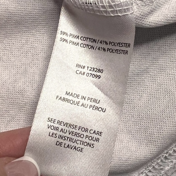 Travis Matthew Grey & White Floral Golf Polo Mens Large Pima Cotton Blend - Picture 8 of 9